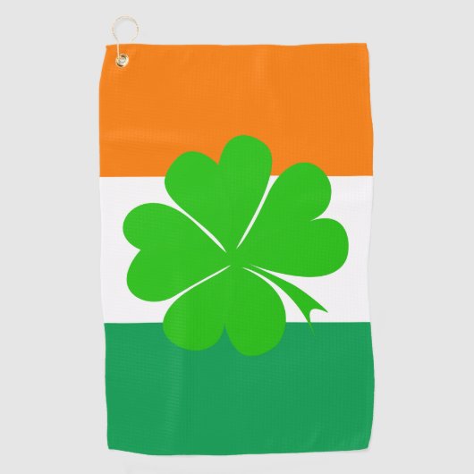 Ierse vlag & Ierse golf-/sportgolf Dublin Golfhanddoek (Voorkant)