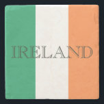Ierse vlag Ierse kust Stenen Onderzetter<br><div class="desc">Irish Flag Ireland Stone Onderzetter Design © Trinkets and Things 2017 - AHP Design. Alle rechten voorbehouden.</div>