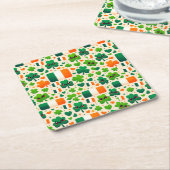 Ierse vlag Ierse Shamrock Keltische St Patricks Da Kartonnen Onderzetters (Schuin)
