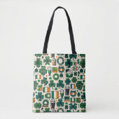 Ierse vlag Ierse Shamrock Keltische St Patricks Da Tote Bag (Voorkant)