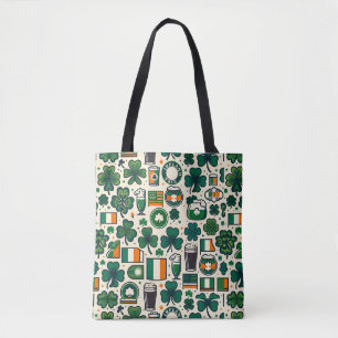 Ierse vlag Ierse Shamrock Keltische St Patricks Da Tote Bag