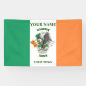 Ierse vlag - Illinois Iers Spandoek (Horizontaal)