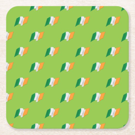 Ierse vlag kartonnen onderzetters (Voorkant)