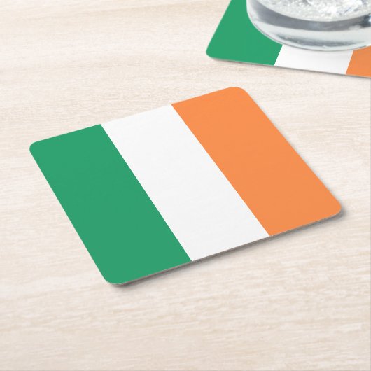 Ierse vlag kartonnen onderzetters (Schuin)