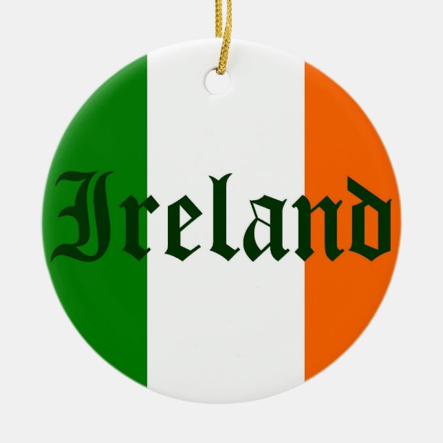 Ierse vlag keramisch ornament (Voorkant)