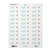 Ierse Vlag Kerstengel Gepersonaliseerd Etiket (Full Sheet)