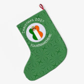 Ierse Vlag Kerstengel Jaar Naam Grote Kerstsok (Achterkant (Hangend))