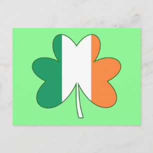 Ierse Vlag Kleur Shamrock Briefkaart