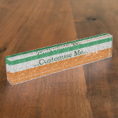 Ierse vlag - Kreukgekreukeld Naambordje (Zijkant)