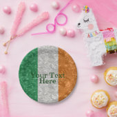 Ierse vlag - Kreukgekreukeld Papieren Bordje (Feest)