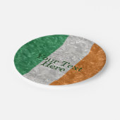 Ierse vlag - Kreukgekreukeld Papieren Bordje (Gekanteld)