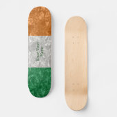 Ierse vlag - Kreukgekreukeld Persoonlijk Skateboard (Voorkant)