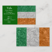 Ierse vlag - Kreukgekreukeld Visitekaartje (Voorkant / Achterkant)