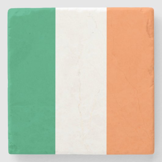 Ierse vlag kustlijn stenen onderzetter (Voorkant)