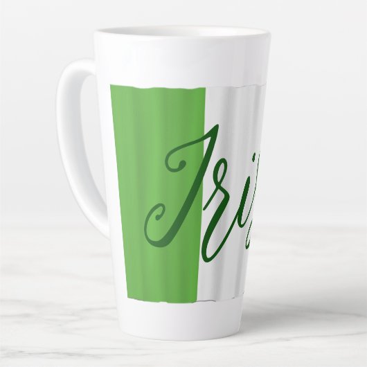 Ierse vlag lang latte mok (Linkerhoek)