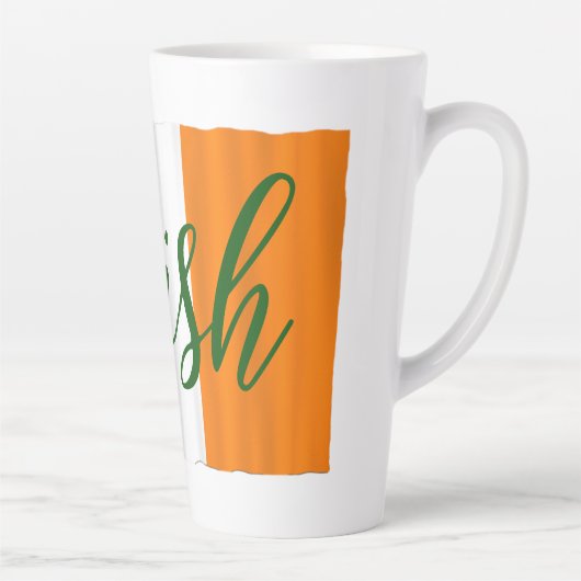 Ierse vlag lang latte mok (Rechts)