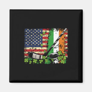 Ierse Vlag Leprechaun Lucky Hockey St. Patrick Magneet
