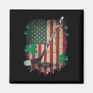 Ierse Vlag Leprechaun Lucky Hockey St. Patrick Magneet