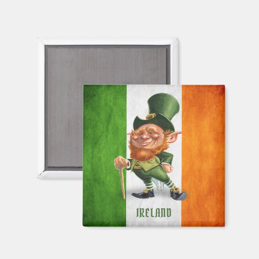 IERSE VLAG LEPRECHAUN MAGNEET (Voorkant / Achterkant)