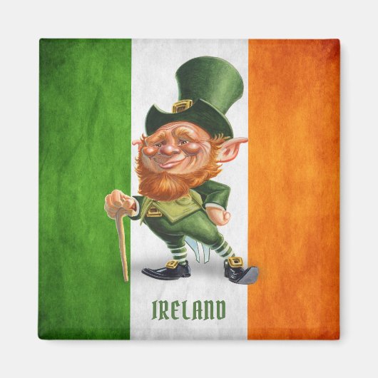 IERSE VLAG LEPRECHAUN MAGNEET (Voorkant)