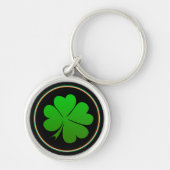 Ierse vlag, Lucky Clover Ireland / Shamrock Sleutelhanger (Voorkant)