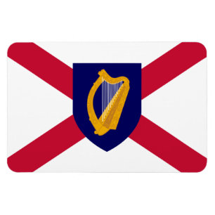 Ierse vlag Magnet - Cross & Harp Shield Magneet