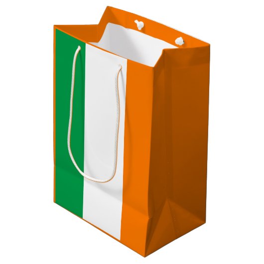 Ierse vlag medium cadeauzakje (Voorkant Gekanteld)