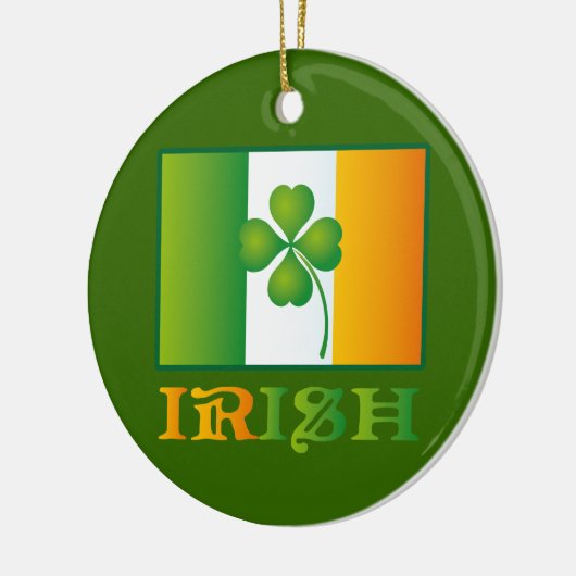 Ierse vlag met Clover Ornament Keepomwille Gift (Links)