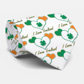 Ierse vlag met hart stropdas (Opgerold)