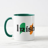 Ierse vlag met Keltisch lettertype Mok (Links)