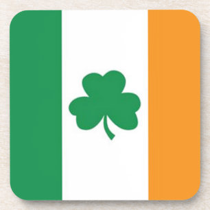 Ierse vlag met klaver onderzetter