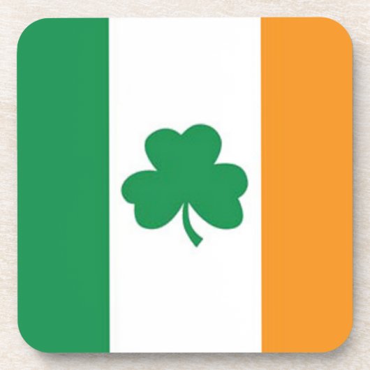 Ierse vlag met klaver onderzetter (Voorkant)