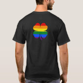 Ierse vlag met regenboog Shamrock T-shirt (Achterkant)