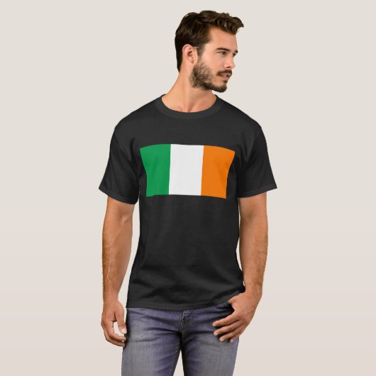 Ierse vlag met regenboog Shamrock T-shirt (Voorkant volledig)