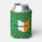 Ierse vlag met Shamrocks Blikjeskoeler (Blikje Voorkant)