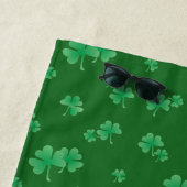 Ierse Vlag met Shamrocks Persoonlijk Strandlaken (In situ)