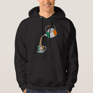 Ierse vlag met theepot en Teacup Hoodie