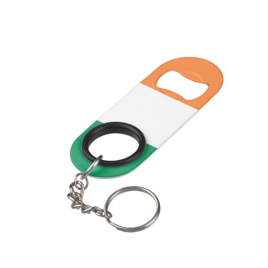 Ierse vlag mini flessenopener (Achterkant Gekanteld)