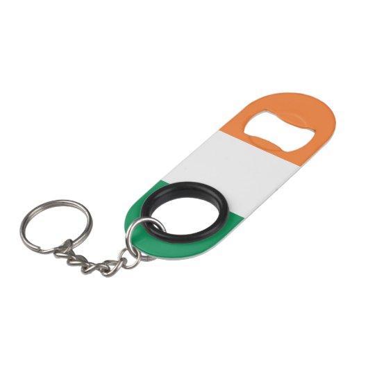 Ierse vlag mini flessenopener (Voorkant Gekanteld)