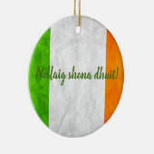 Ierse vlag Nollaig shona dhuit! Keramisch Ornament (Rechts)