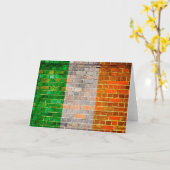 Ierse vlag op een muur kaart (Gele Bloem)
