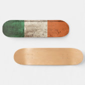Ierse vlag op oude houten korrels persoonlijk skateboard (Horizontaal)