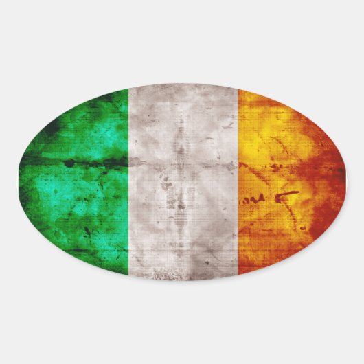 Ierse vlag ovale sticker (Voorkant)