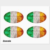 Ierse vlag ovale sticker (Vel)