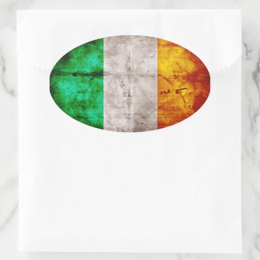 Ierse vlag ovale sticker (Tas)