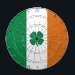 Ierse vlag Patriottic Ireland vlag Four Leaf Clove Dartbord<br><div class="desc">Ierse vlag Patriotic Ireland Flag St Patrick's day</div>