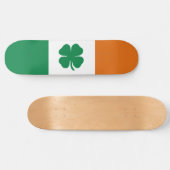 Ierse vlag Patriottic Ireland vlag Four Leaf Clove Persoonlijk Skateboard (Horizontaal)