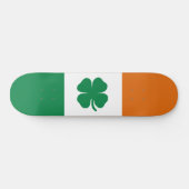 Ierse vlag Patriottic Ireland vlag Four Leaf Clove Persoonlijk Skateboard (Horizontaal)