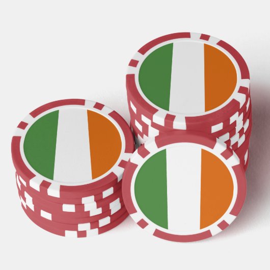 Ierse vlag poker chips (Opstapeling)