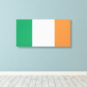 Ierse vlag (Republiek Ierland) (ROI) (Eire) Canvas Afdruk (Insitu (Houten vloer))